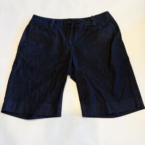 Ann Taylor Signature Shorts Women’s Size 2 Dark Blue Lightweight Bermuda (A0135)